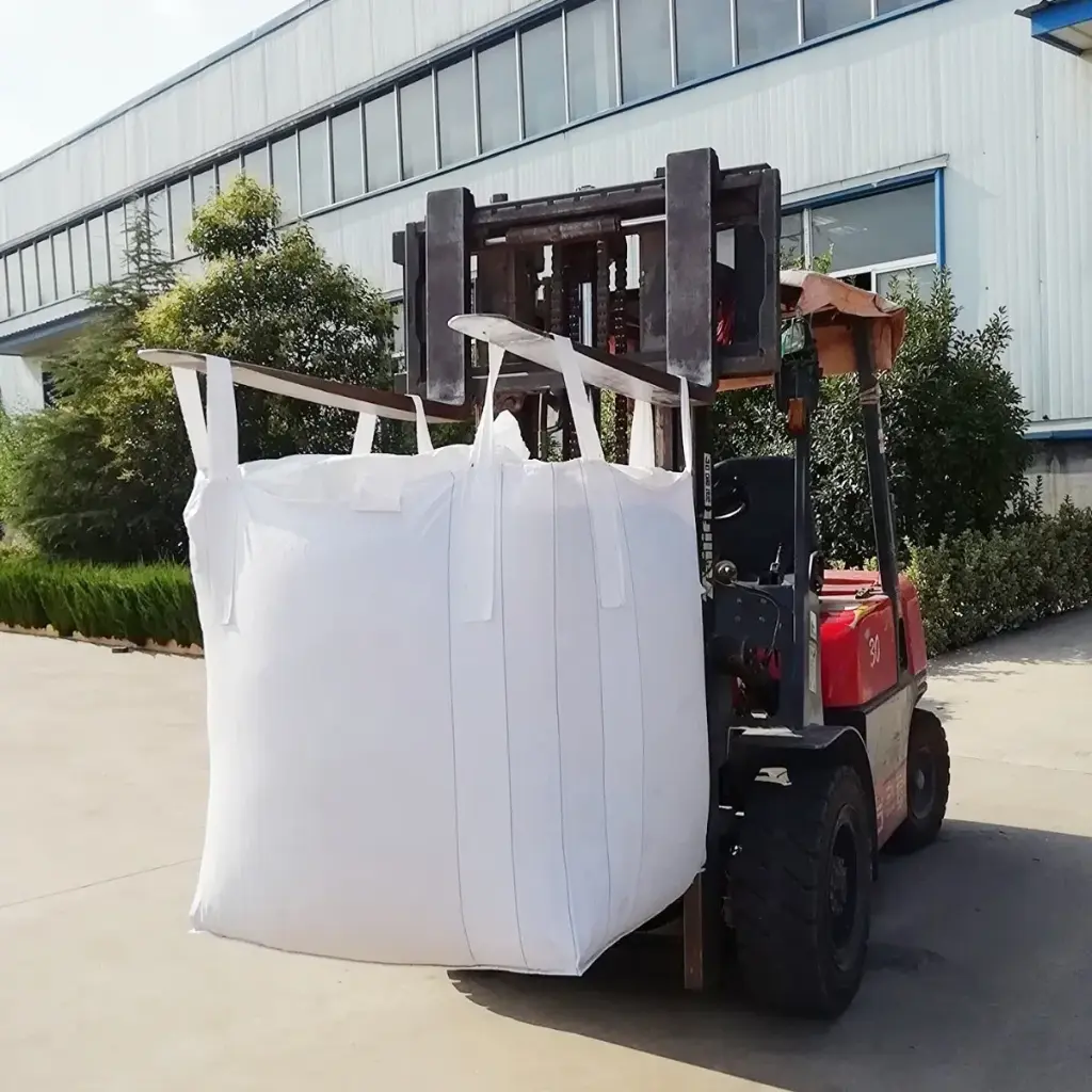 Saco Big Bag 90x90x200cm Capacidad 1.300 kg con Faldón Plano Manilla Forrada y Filtro UV MAXISACO -2.webp