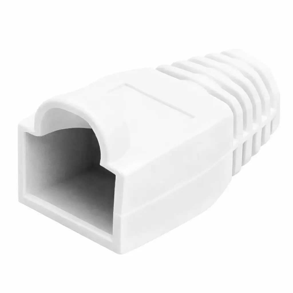 Bota protectora blanca para conector RJ45.webp
