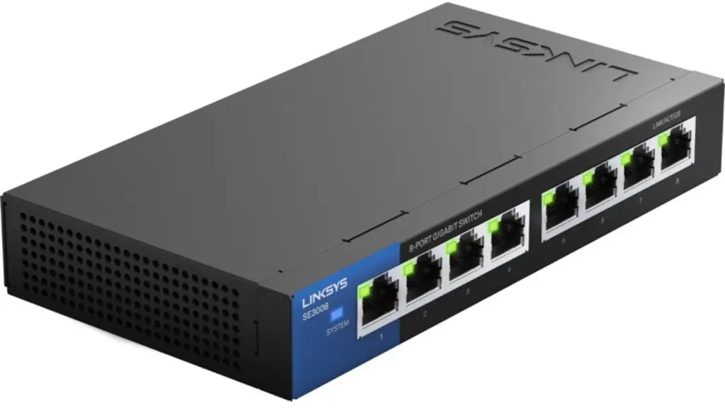 Switch Ethernet no administrable 8 puertos Gigabit SE3008 Linksys - 2.webp