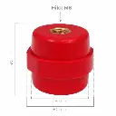Aislador de resina tipo barril 25-30x30 hilo M8 rojo LEIPOLE-2.webp
