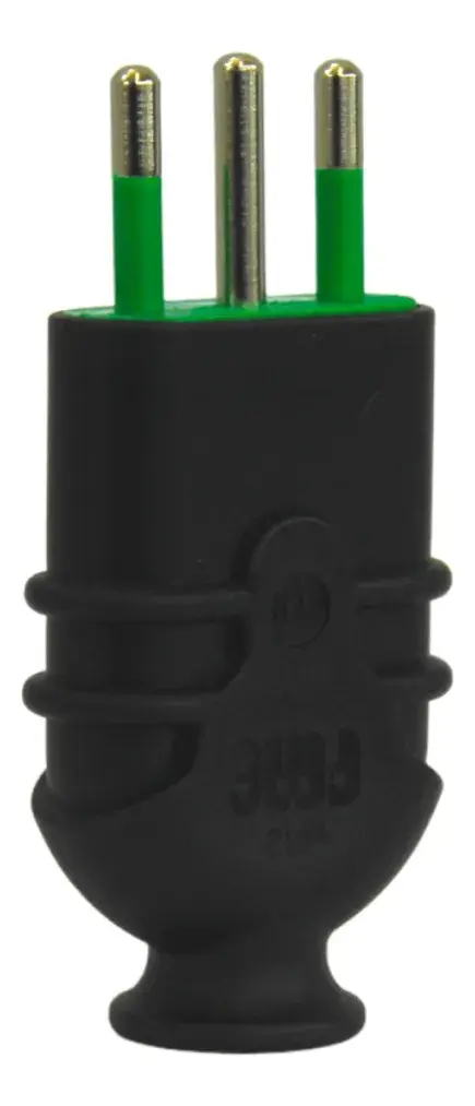 Enchufe macho volante 220V 2P+T 10A negro FANTON 2.webp