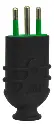 Enchufe macho volante 220V 2P+T 10A negro FANTON 2.webp