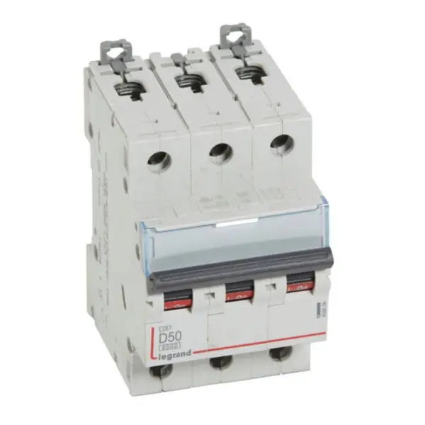 Interruptor termomagnetico DX³ 6000 3P 50A 10kA Curva D 408094 LEGRAND