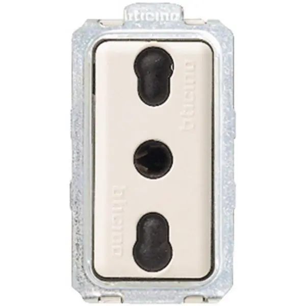 Toma hembra de seguridad 2P+T 10/16A 250Vac Magic de 5180 BTICINO