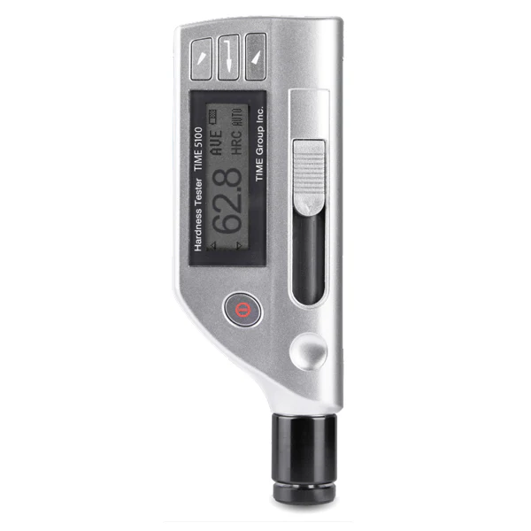 Durómetro portátil con impacto tipo D integrado, rango 760 ±30 HLD y escalas HB, HRC, HRB, HV y HS TIME5100