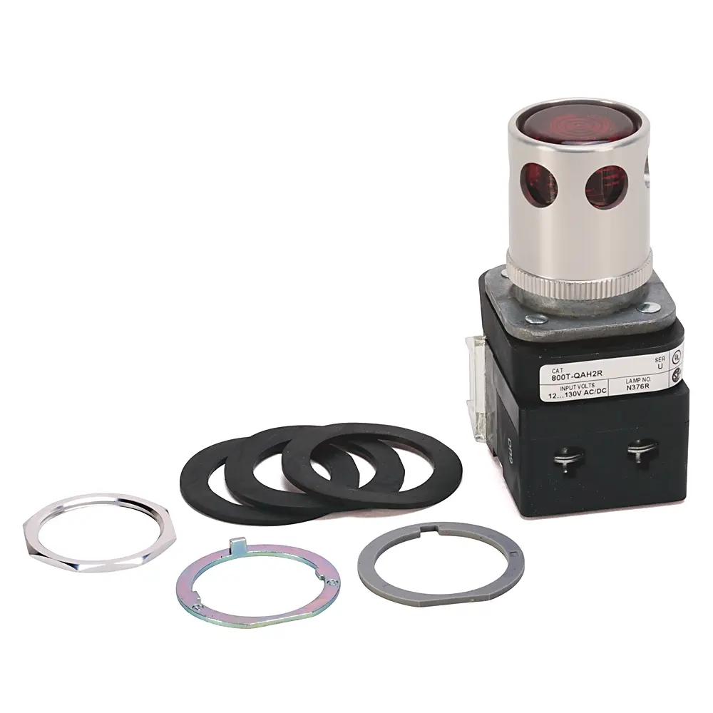 Pulsador luminoso rojo 12...130 Vdc-Vac LED 1NO+1NC Ø30 mm 800T-QAH2R ALLEN BRADLEY