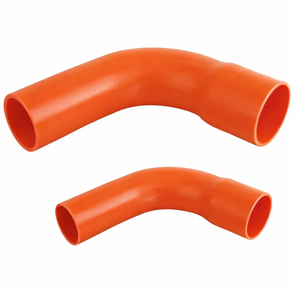 Curva 45° PVC 40mm naranja 
