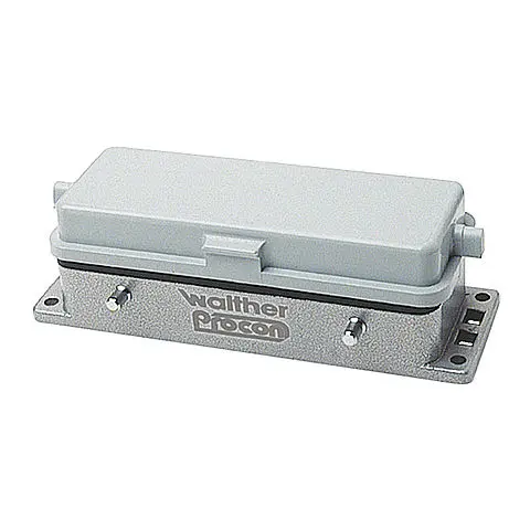 Caja enchufe empotrable de aluminio tipo 24P con tapa resorte IP65 – 24P 714224 WALTHER