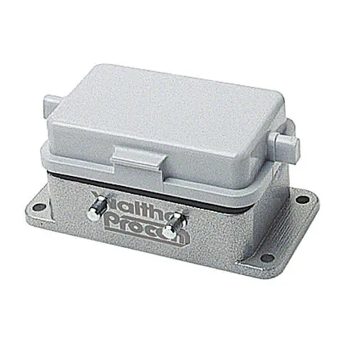 Caja enchufe empotrable de aluminio 10P con tapa resorte IP65 – 714210 WALTHER