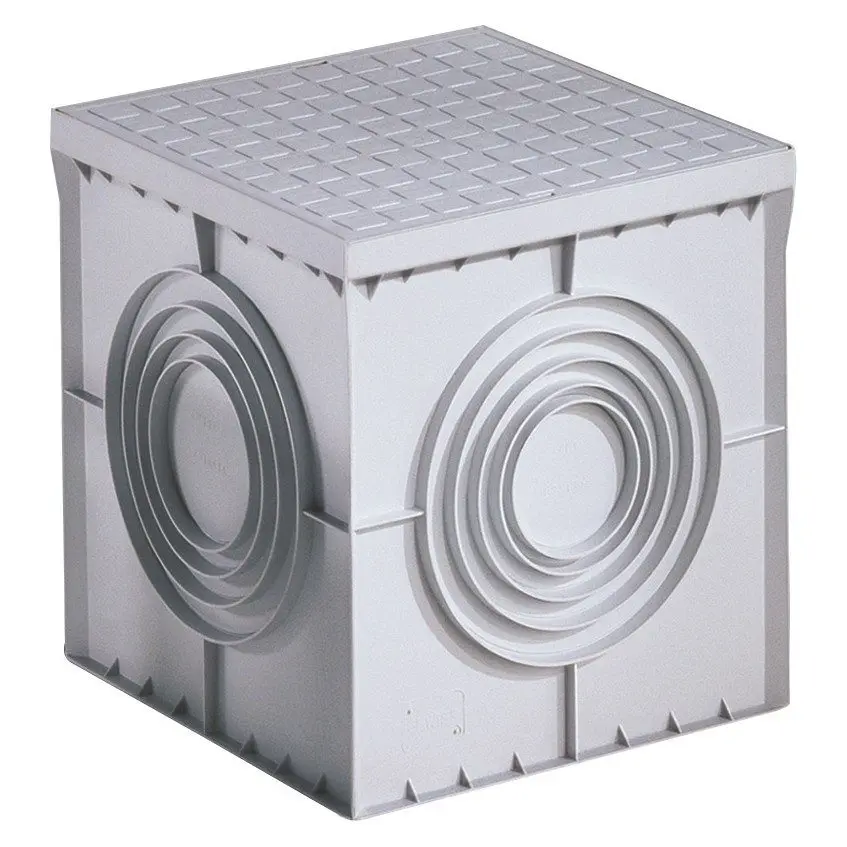 Caja de Registro Cuadrada 300x300x300mm Fondo Plano Desfondable con Tapa de Alta Resistencia DX59701 GEWISS