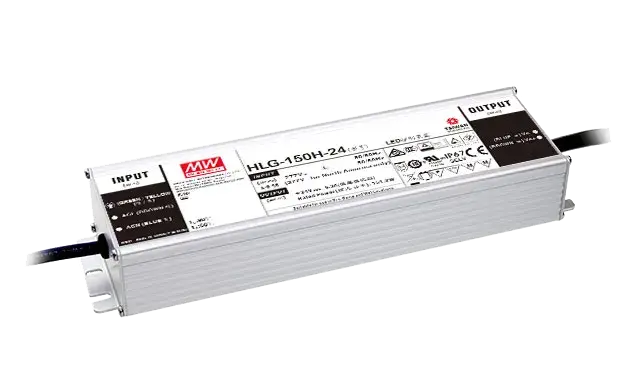 Controlador LED metalico 150W Constante Voltaje/Constante Corriente IP65/IP67 HLG-150H-24 Mean Well