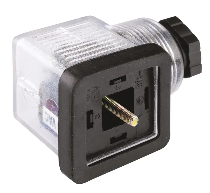 Conector montaje en cable Din 43650 hembra 3p+T 110Vdc 10a prensaestopa PG9 pack 5 unds RS Pro