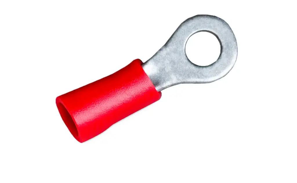 Terminal Tipo ojo 22-16 AWG 1 perforacion 4.3mm rojo bolsa 100 un 