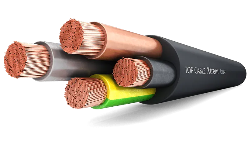 Cable goma H07RN-F XTREM DN-F sumergible flexible 5x16mm2 0.6/1 kV Negro TopCable