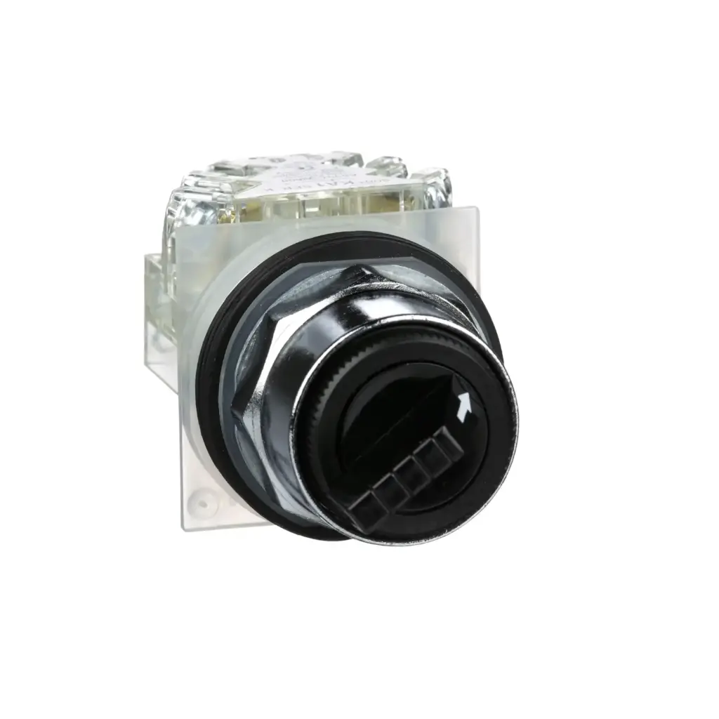 Selector negro 30 mm plastico 2 posiciones 10A 1NA+1NC 9001KS11BH13 SCHNEIDER ELECTRIC