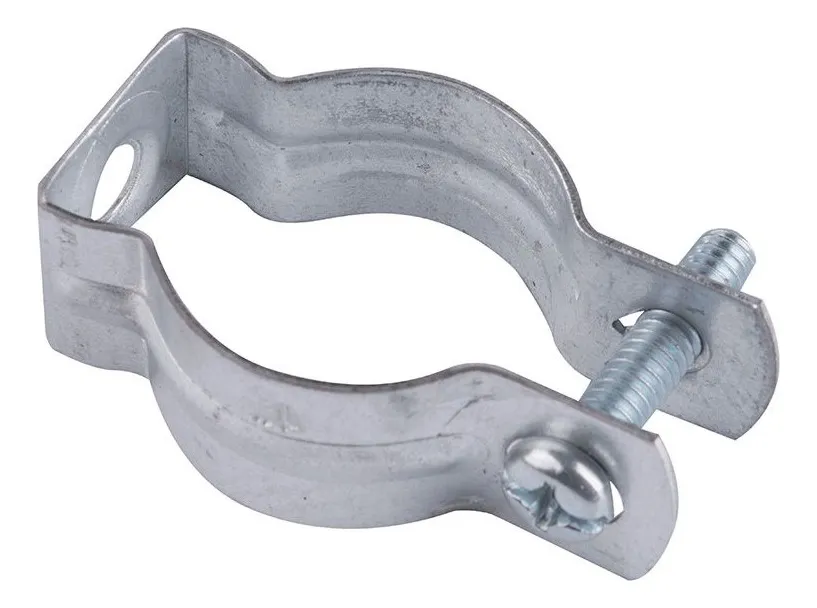 Abrazadera caddy galvanizada 50mm con perno y tuerca 