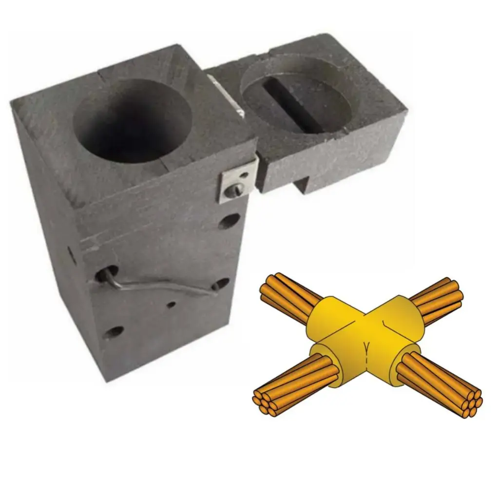 Molde de grafito XAC-2Q2Q Plus Cadweld 