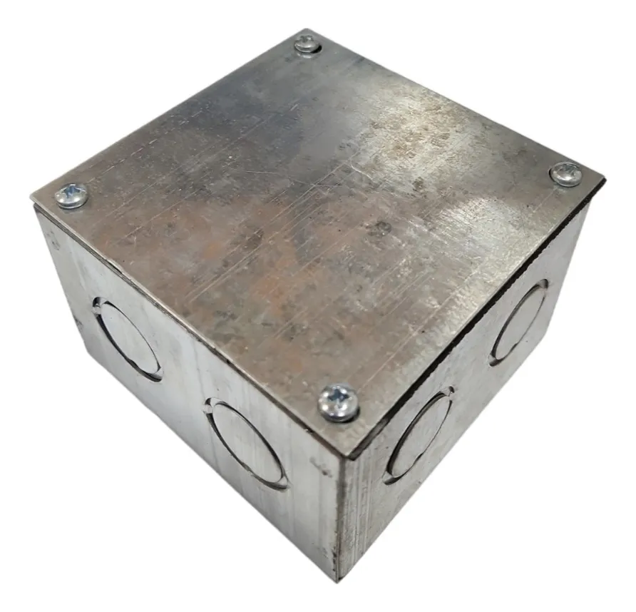 Caja de conexiones acero galvanizado 100x100x65mm A-11 Ko con tapa y empaquetadura