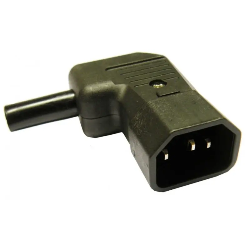 Conector de alimentación macho tipo C14 90° 10A 250V