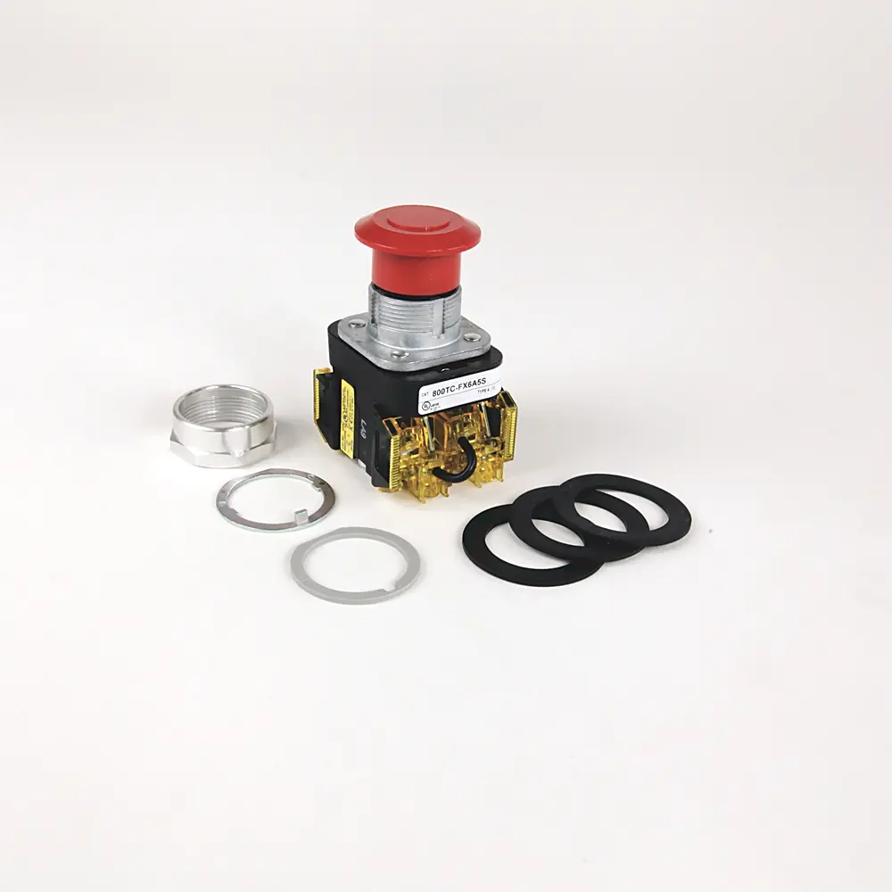 Parada de emergencia Ø30mm tipo hongo Ø40mm rojo 2 contactos NCLB 800TC-FX6A5S Allen Bradley 