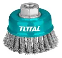 Grata copa acero 100mm (4") rosca M14 alambre 0,5mm - TAC32041 TOTAL