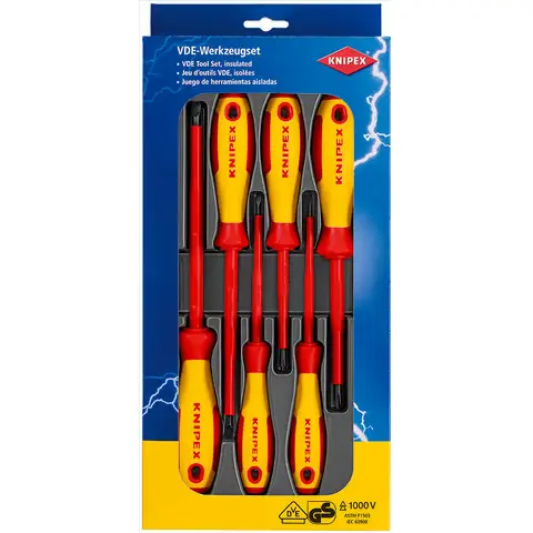 Juego destornilladores aislados 1000V  6 Pzs 00-20-12-V01 Knipex