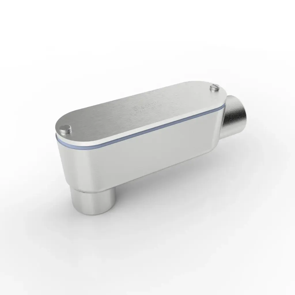 Condulet tipo LB Acero Inoxidable SS316 1” Serie 8 NEMA 3R con tapa y empaquetadura Produit