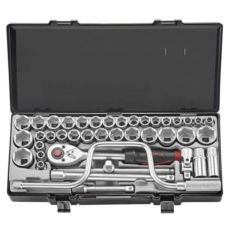 Juego de Dados Hexagonales 1/2" Métrico y Pulgadas 41 Piezas 4412-5 FORCE