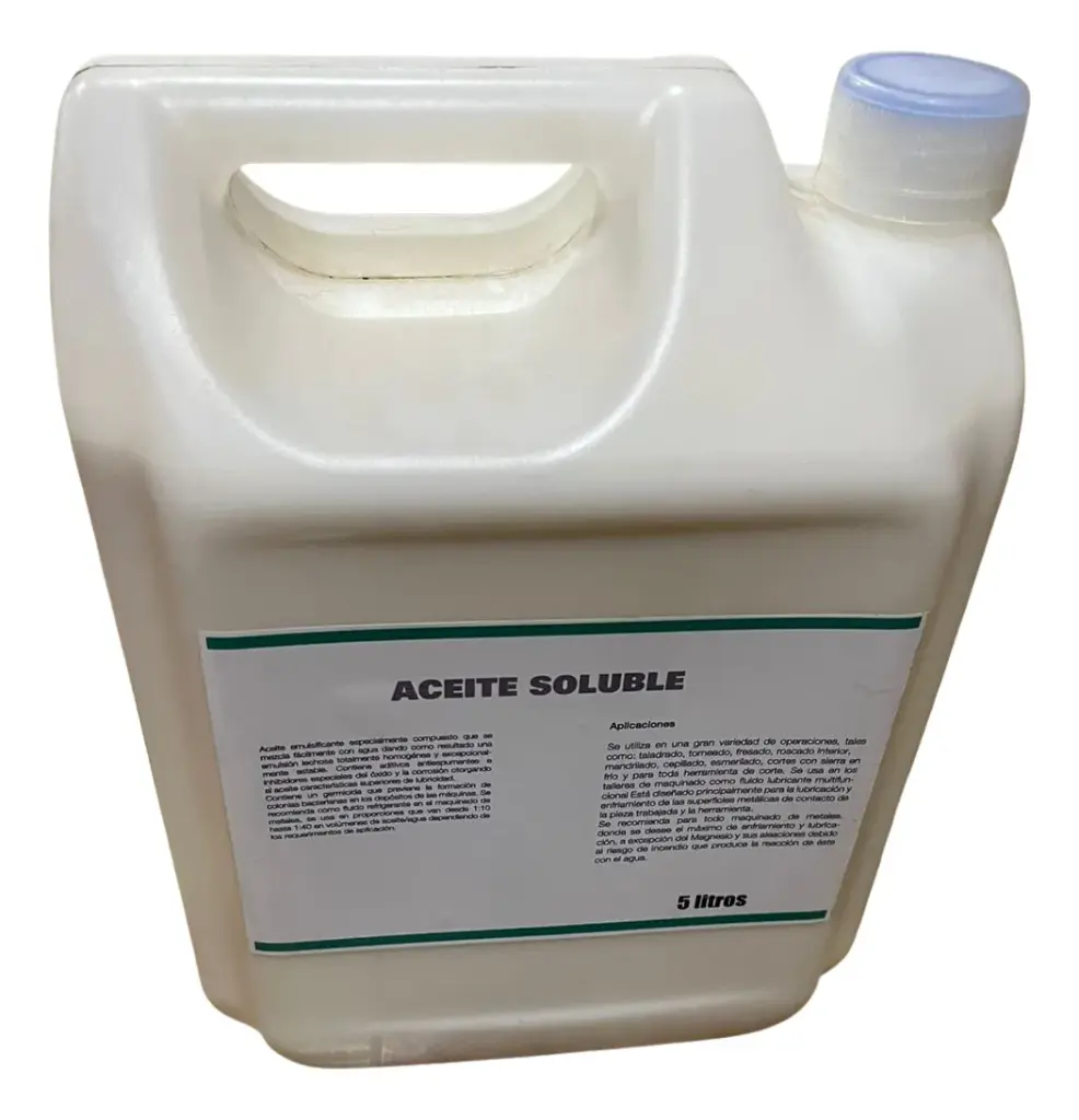 Aceite Soluble Lubricante y Refrigerante de Metales 5 Litros