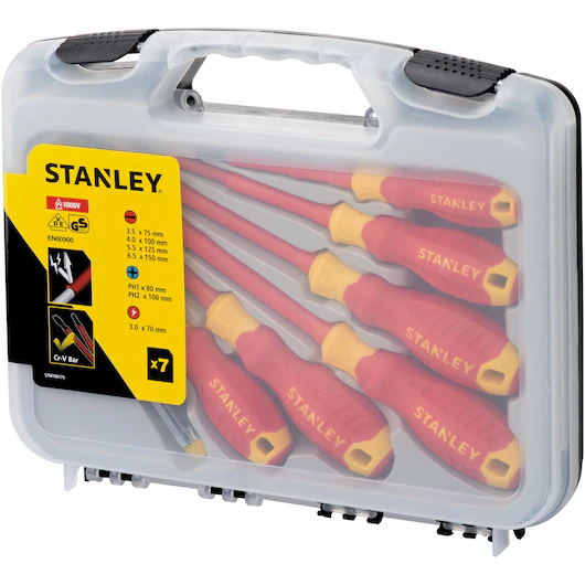 Juego de 7 Destornilladores Aislados 1000V MaxSteel STMT60175-LA Stanley