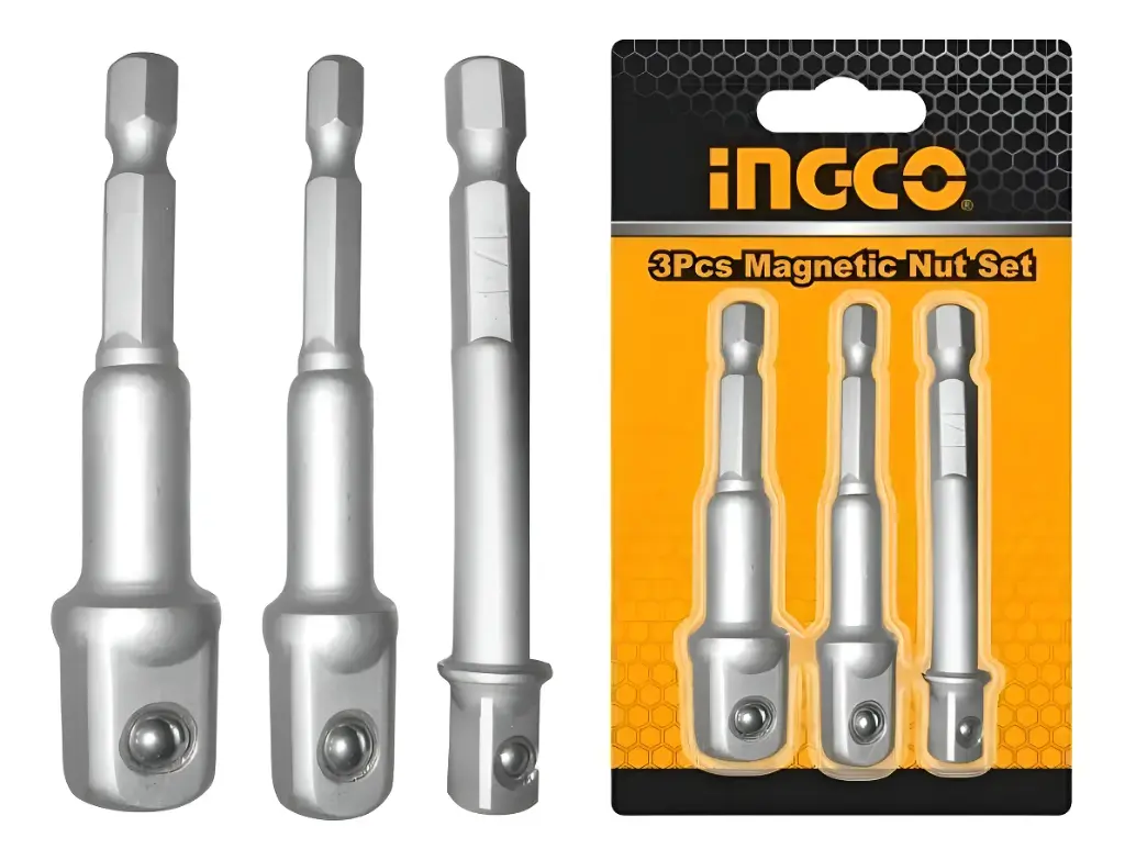 Set de Adaptadores Hexagonal a Cuadrante 1/4"–3/8"–1/2" AMN365A01 INGCO