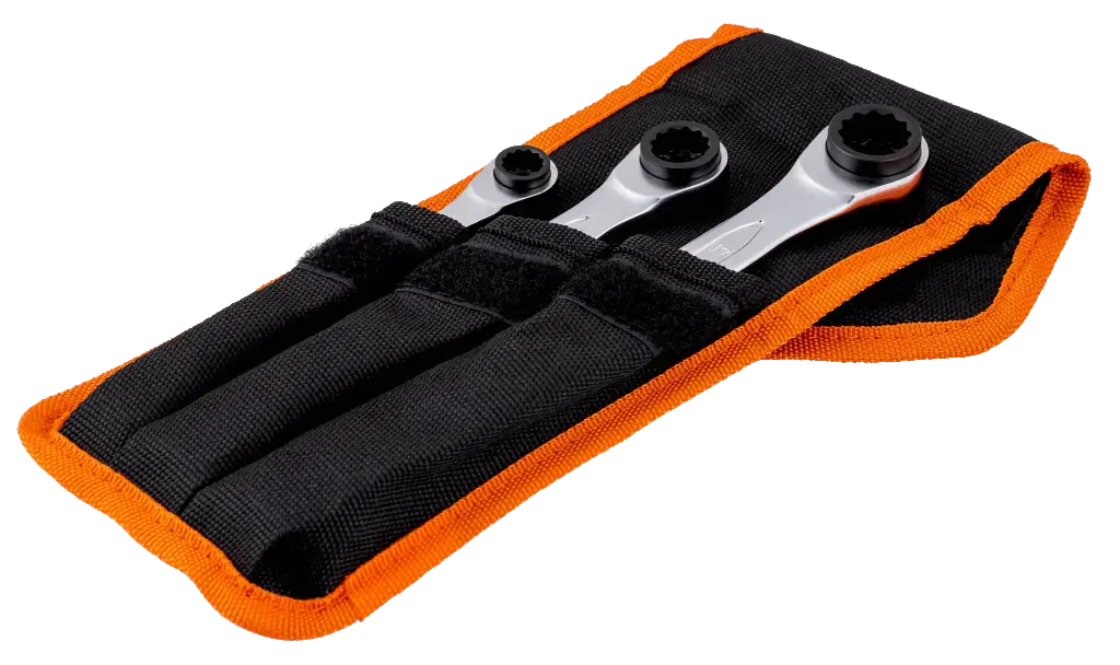 Juego de Llaves Mecánicas a Crique Poligonal 3 Piezas S4RM/3T BAHCO