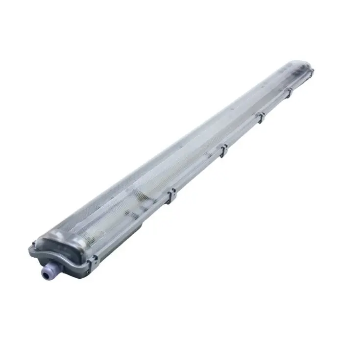 Luminaria industrial estanco hermetica doble tubo T8 1200mm 18W IP65 Vtec