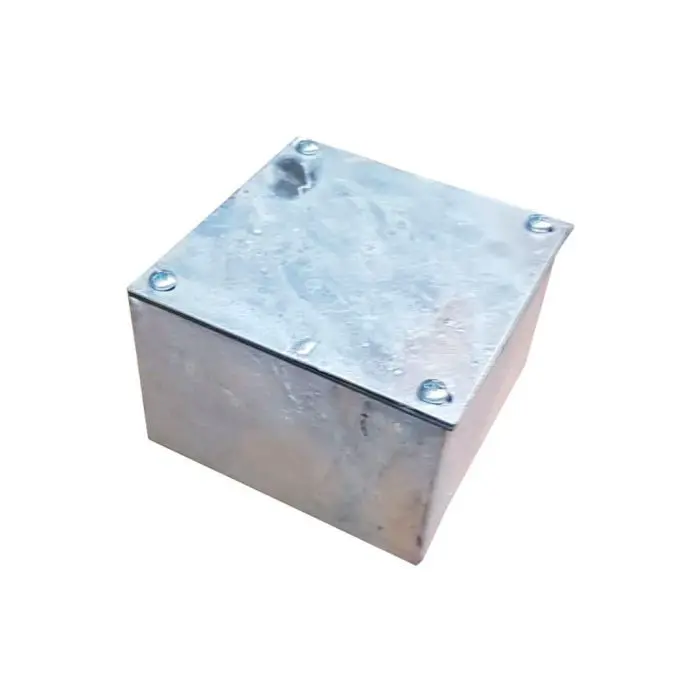 Caja de derivacion galvanizada 150x150x100mm tapa y empaquetadura 