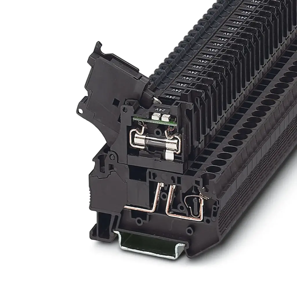 Borne de Carril para Fusible ST 4 HESILED 24 (5x20) 24V 6,3A para Riel DIN NS35 3036547 PHOENIX CONTACT