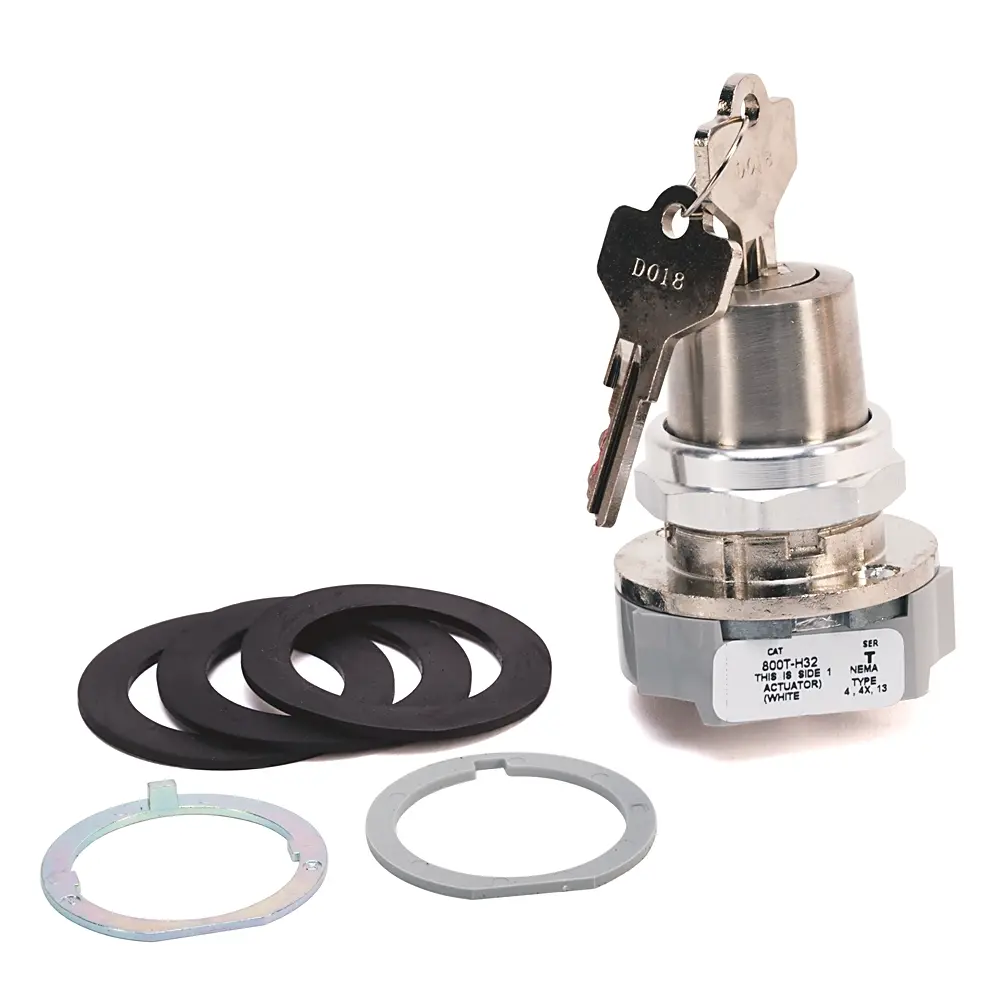 Selector rotativo de 2 posiciones con llave mantenida, sin contactos, 800T-H32 Allen-Bradley