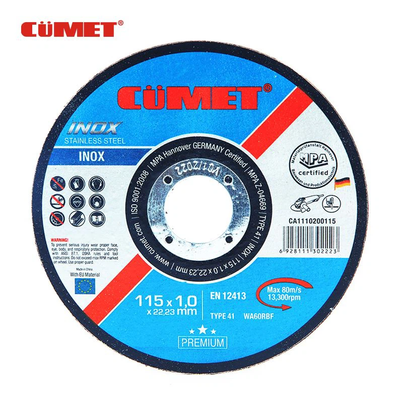 Disco de corte inox 4.1/2"x1 mm Cumet