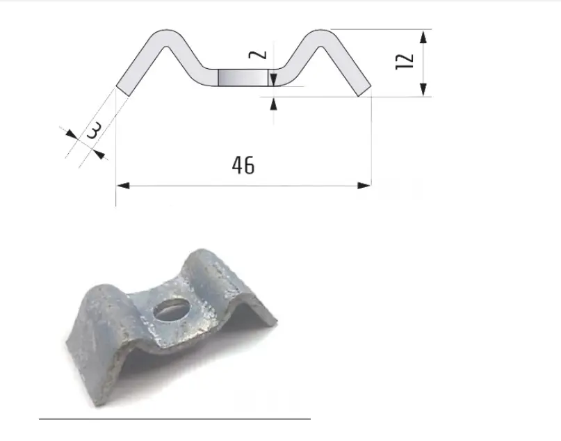 Clip W fijacion Gaviota Galvanizada para Parrilla ARS