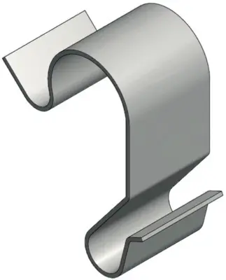 Clip de fijación para tapa de bandeja tipo malla H54-105 SS304L bolsa 20 unidades 554041 Niedax