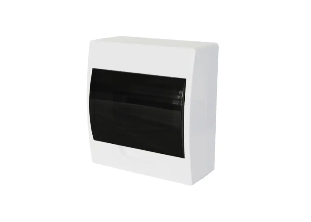 Tablero sobrepuesto 200x90x210mm 8 circuitos puerta transparente CENTBV08T MGC