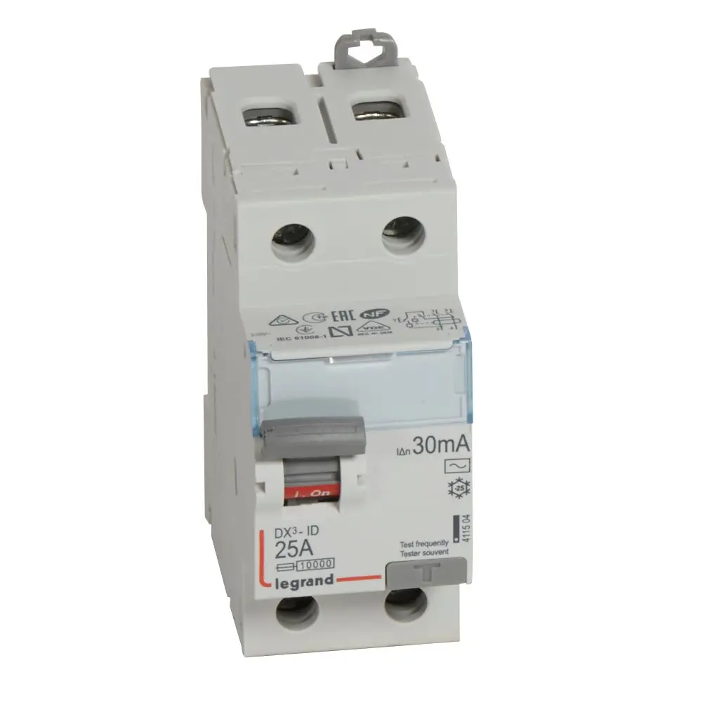 Interruptor diferencial DX3-ID 2P 25A 30mA Tipo AC 411504 LEGRAND