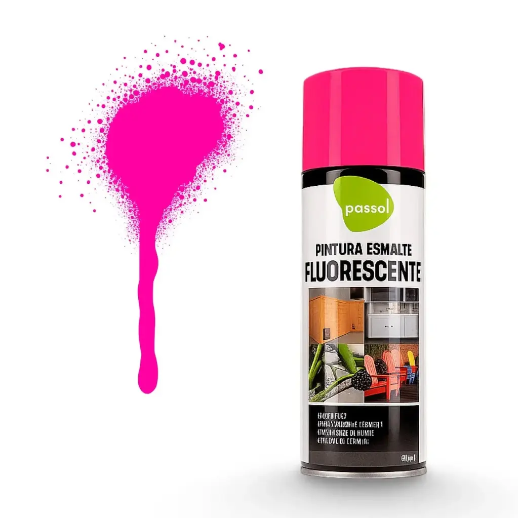 Spray pintura acrilico fluorescente rosado 400ml Passol