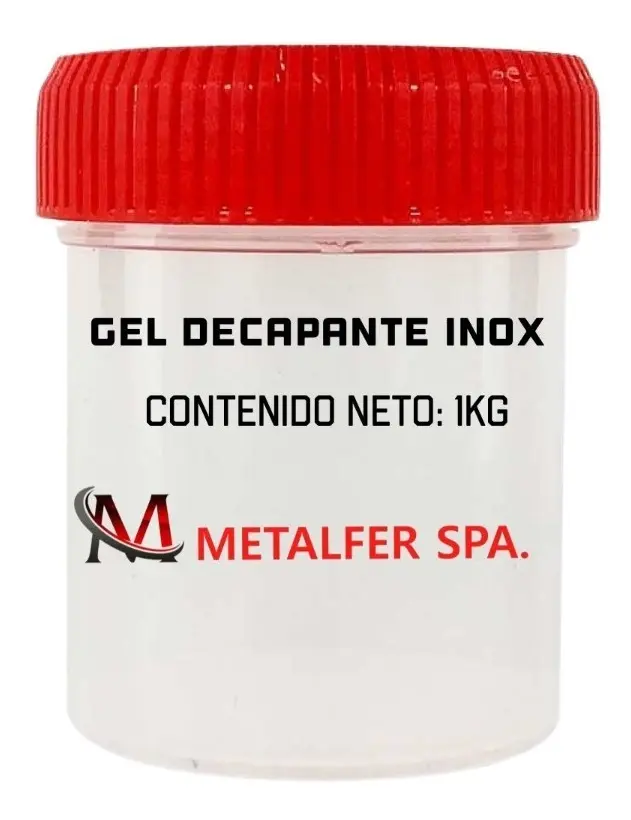 Gel decapante acero inoxidable y aluminio 1kg sin cloruros Metalfer