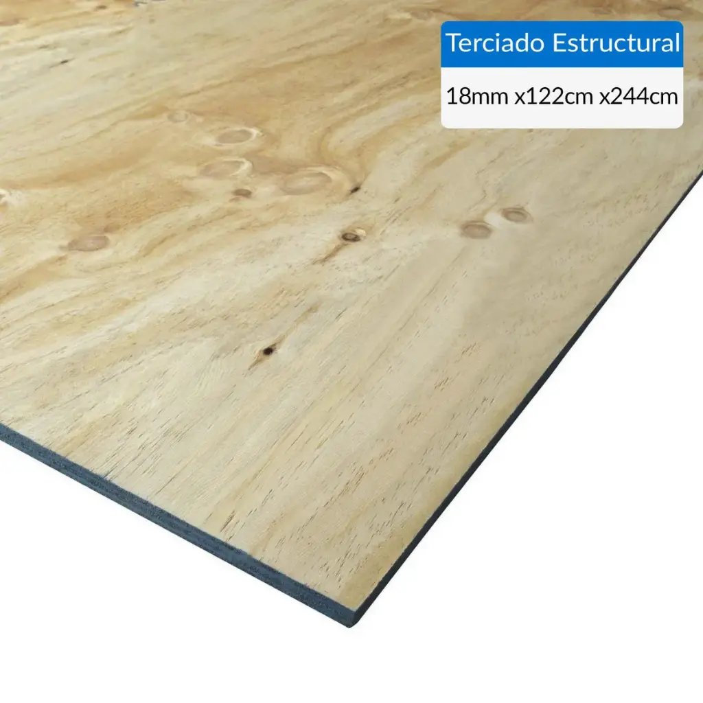 Terciado estructural de pino 18x1220x2440mm 