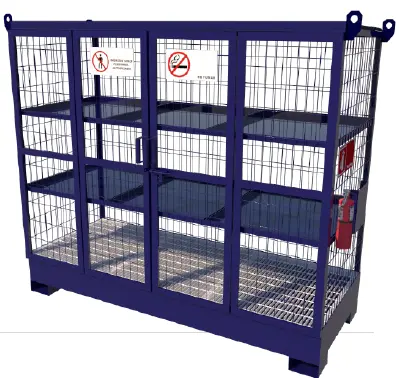 Jaula para sustancias peligrosas 2.48x100x2.25m 