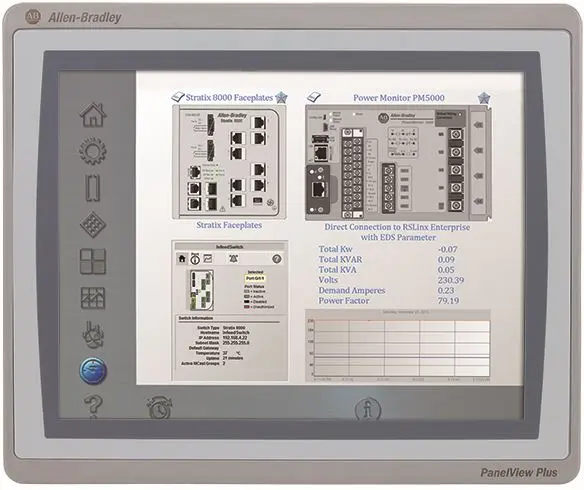 Pantalla HMI 10" PanelView Plus 7 Performance Touch 24 Vdc 2711P-T10C22D8S  ALLEN BRADLEY
