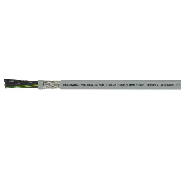 Cable de control F-CY-JZ 300/500V gris apantallado 3x1mm2