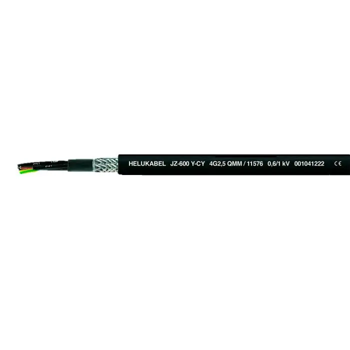 Cable de control J-600-Y-JZ 0.6/1KV negro apantallado 3x2.5mm2  
