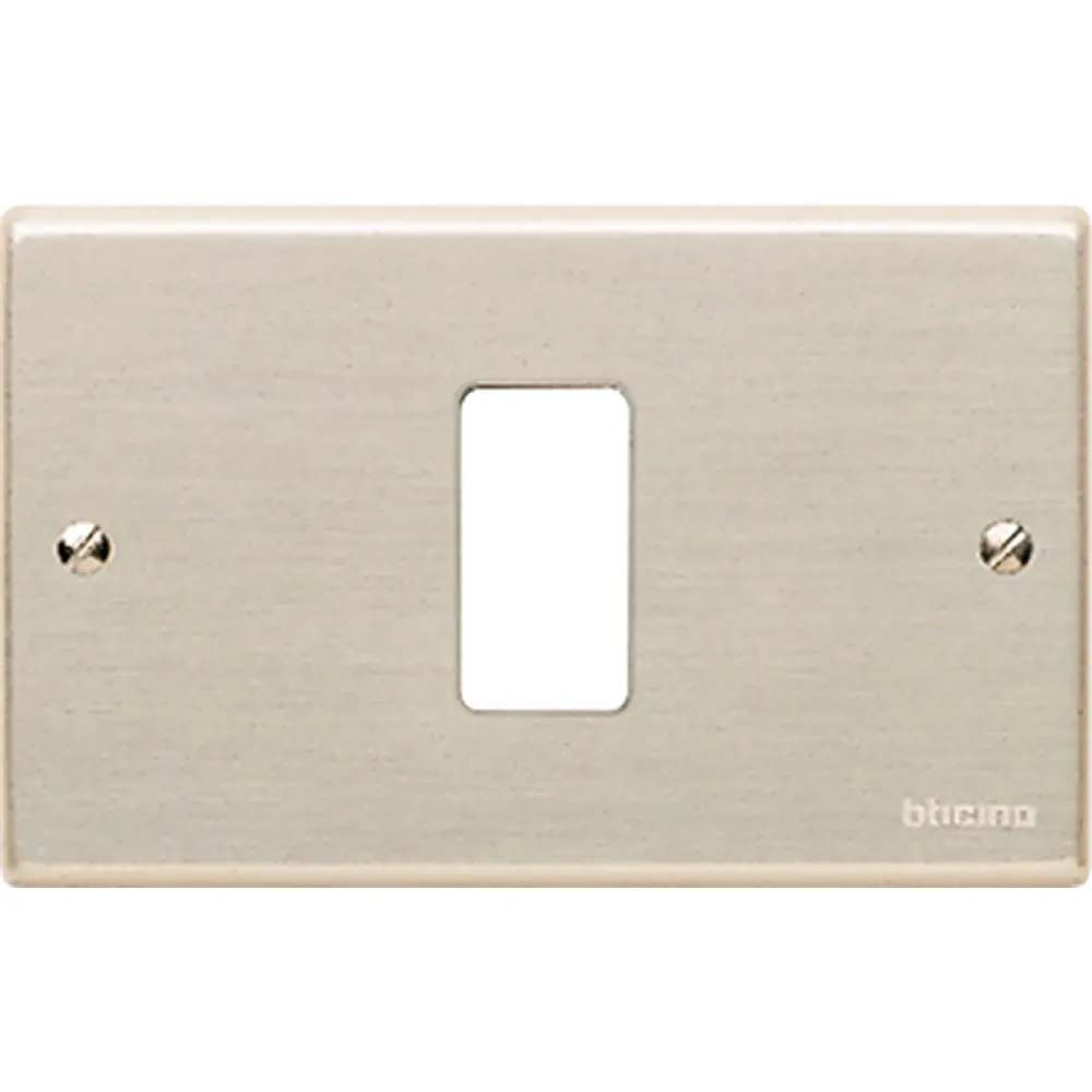 Placa 1P color aluminio oxidal Magic 503/1 Bticino