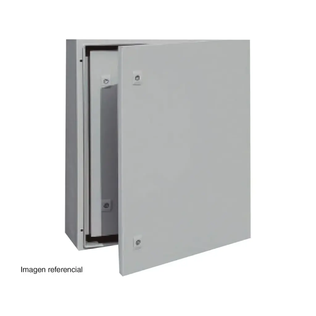 Armario metalico con puerta interna 600x400x250mm IP66 RAL 7035 